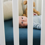 Premium Knit Fitted Crib Sheet - Steel