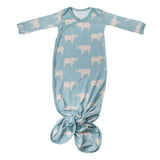 Newborn Knotted Gown - Peanut