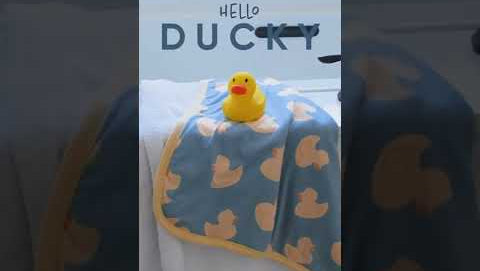 Premium Knit Hooded Towel - Ducky