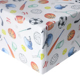 Premium Knit Fitted Crib Sheet - Varsity